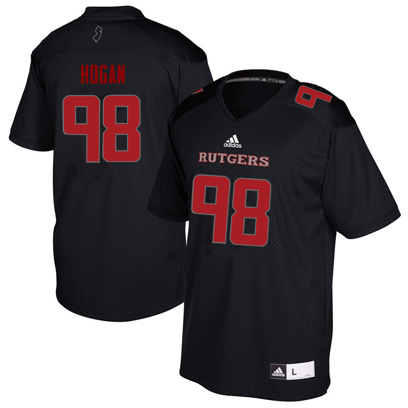 Men #98 Jimmy Hogan Rutgers Scarlet Knights College Football Jerseys Sale-Black - Click Image to Close